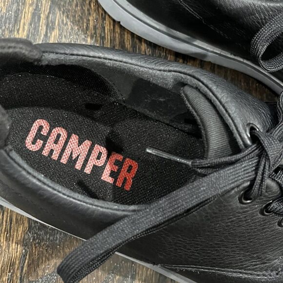 Camper Smith Shoes Men's 45 US 11 Black Leather Comfort Preppy Office Formal - Picture 2 of 7